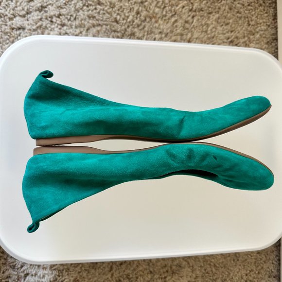 J. Crew Suede Ballet Flats in Green Size 8 - Picture 9 of 12